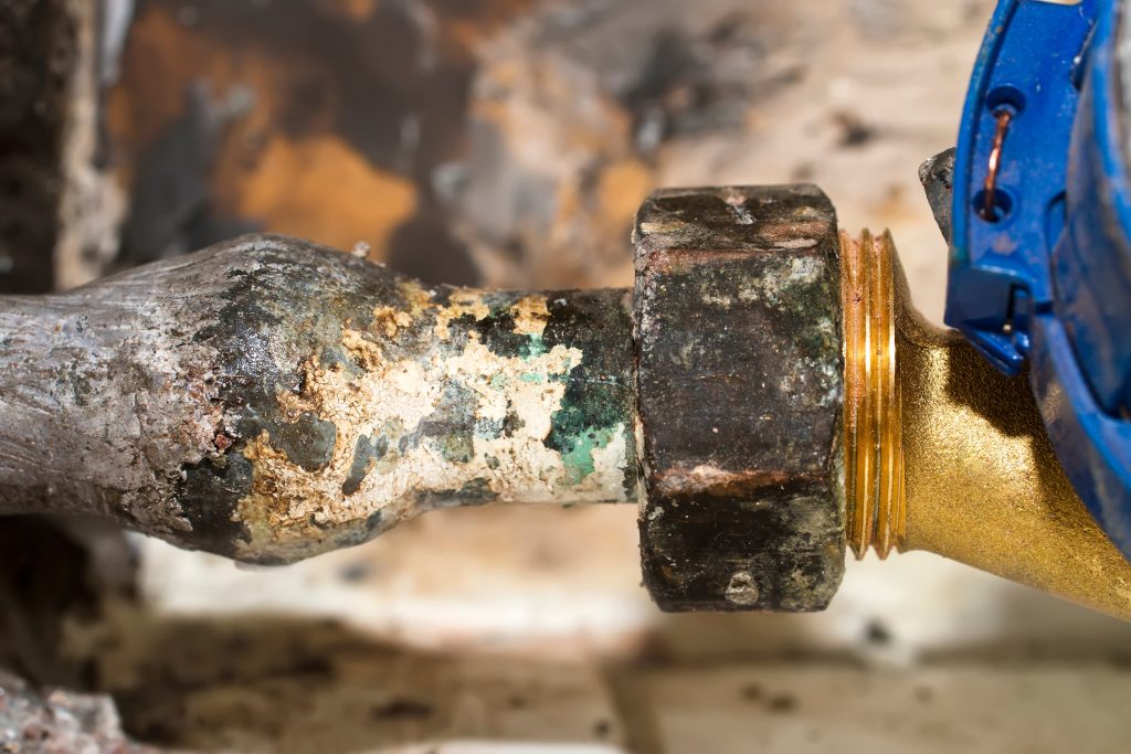 lead pipe example - lead service line - Bollig Engineering