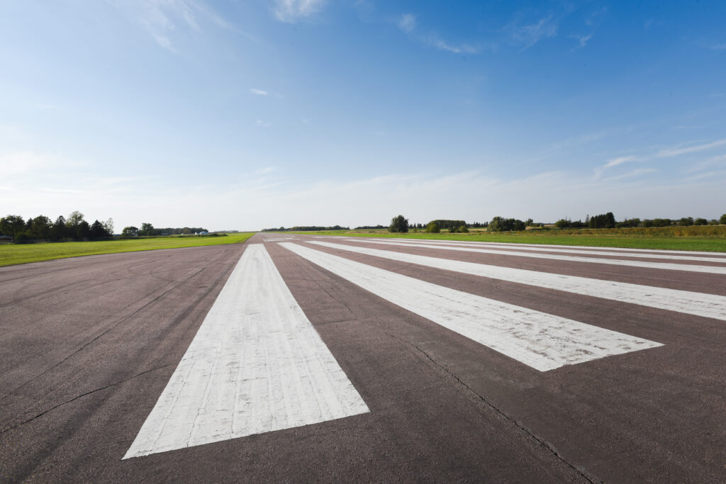 Ready to fly on the runway at the Tracy Municipal Airport